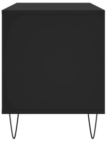 fekete szerelt fa hanglemezszekrény 100 x 38 x 48 cm