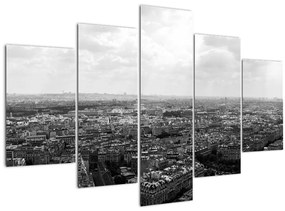 Kép - Házak háztetői Párizsban (150x105 cm)