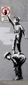 Banksy Grafitti Is A Crime poszter 53x158 cm