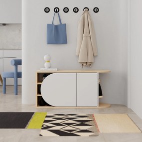 Cipőtároló Nova Shoe Bench - Oak, White