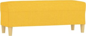 vidaXL világossárga szövet pad 100 x 35 x 41 cm