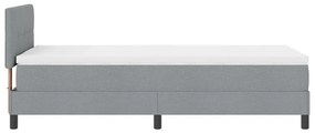 Boxspring Ágy Matrac és LED Fény Szürke 90x190 cm Szövet