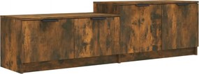 vidaXL füstös tölgyszínű szerelt fa TV-szekrény 158,5 x 36 x 45 cm