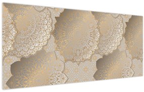 Kép - Mandalák arany tónusokban (120x50 cm)