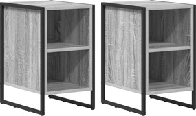 vidaXL Éjjeli asztal 2 pcs Szürke Sonoma 39.5 x 30 x 50 cm Faanyag