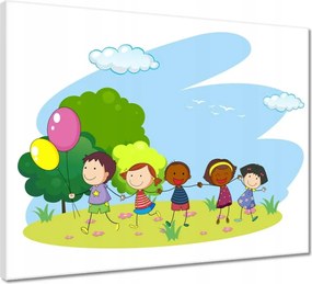 Vászonkép 50x40 Játék lufikkal