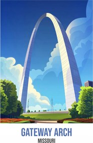 Plakát 70x100cm Gateway Arch