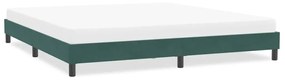 sötétzöld bársony ágykeret matrac nélkül 200x210 cm