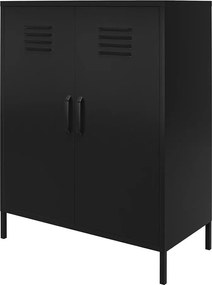 Fekete fém szekrény 40x102x80 cm Mission District – Støraa