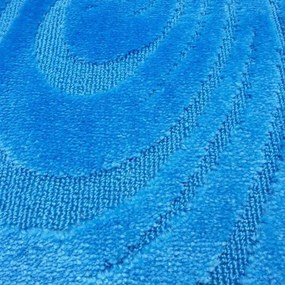 Kalipszó 3 részes Fürdőszoba Szőnyeg Szett 50 x 80 cm Kék