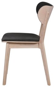 Cato világosbarna tölgyfa étkezőszék sötétszürke ülőrésszel - Rowico
