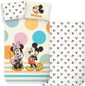 Disney Mickey Duo gyerek, ovis ágyneműhuzat 100×135 cm, 40×60 cm