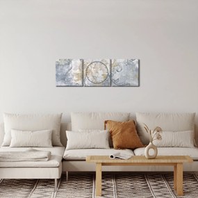 Kép - Festmény a falon (órával) (90x30 cm)