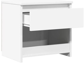 2 db magasfényű fehér szerelt fa éjjeliszekrény 40 x 30 x 39 cm
