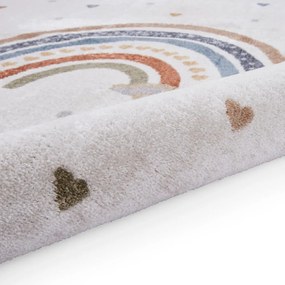 Krémszínű gyerek szőnyeg 120x170 cm Vida Rainbow – Think Rugs