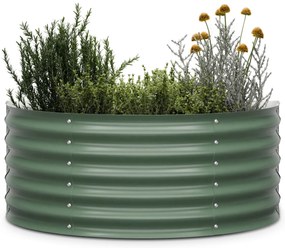 High Grow Half Circle, félkör alakú magaságyás, 105x43x60 cm, hullámos acéllemezből, egyszerű összeszerelés, rozsda- és fagyálló