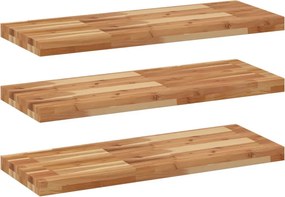 vidaXL 3 db olajbevonatú tömör akácfa függőpolc 80 x 30 x 4 cm