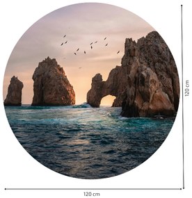 PIPPER. Textil kör alakú falmatrica "Los Cabos" Méret: 100cm