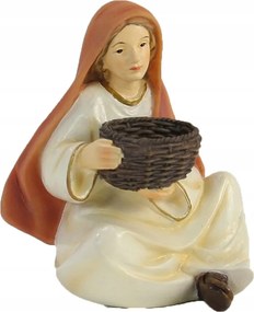Betlehem figura 'LĂĄny kosĂĄrral'- 4,1cm magas, 7,0cm magas figurĂĄkhoz