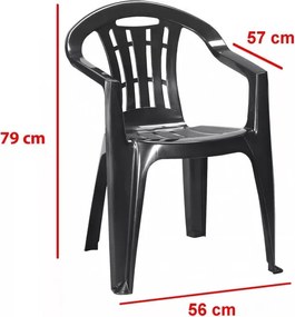 Rowen Large 8+1 kerti bútor garnitúra szett kőris-grafit