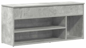 betonszürke szerelt fa cipőpolc 102x30,5x45 cm