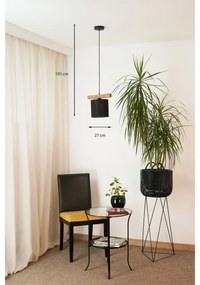 Brilagi - Csillár zsinóron FOREST 1xE27/15W/230V fenyő/fekete