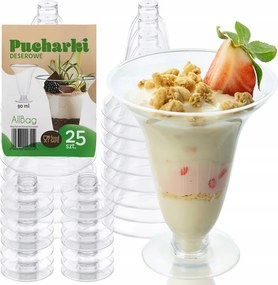 Desszertpoharak Többször felhasználható Desszert- és Snacktartók 90ml 25db