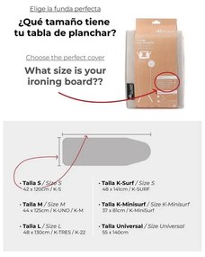 Vasalódeszka huzat 140x55 cm Universal – Rolser