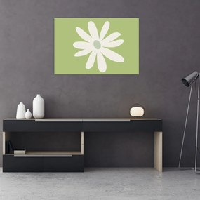 Kép - Hippik, zöld virágok N⁰2 (90x60 cm)