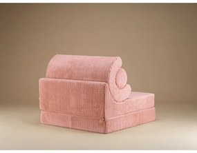 Rózsaszín kordbársony gyerek fotel Flipster – Wigiwama