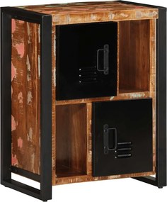 vidaXL Tálaló többszínű 55x35x70 cm Tömör fa újrahasznosított