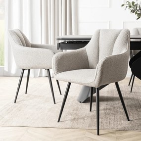 Krzesło NAWARA Szare Boucle