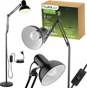 LED-es álló asztali padló lámpa E27 185cm Állítható olvasáshoz