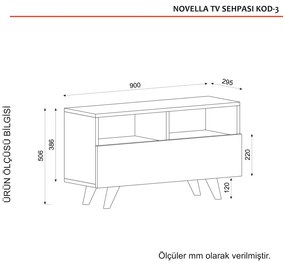 TV asztal Novella White