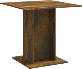 vidaXL füstös tölgy színű szerelt fa étkezőasztal 80 x 80 x 75 cm