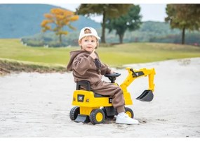 Push autó kotrógép CAT 2xAA sárga/fekete