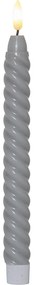 Flamme Swirl Antique 2 db szürke LED viaszgyertya, magasság 25 cm - Star Trading