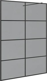 vidaXL Walk-in zuhanyfal Fekete 140 x 195 cm edzett üveg