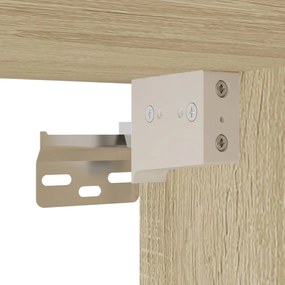sonoma tölgy színű fali TV-szekrény LED-del 180 x 31 x 39,5 cm