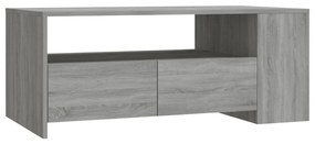 Szürke sonoma színű szerelt fa dohányzóasztal 102 x 55 x 42 cm