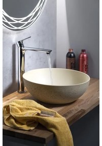 Sapho - FORMIGO ráépíthető mosdó Ø 39 cm, beton/bézs