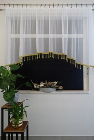 Mg Függöny Fátyol ív gyöngyök Arany hosszú 290x120