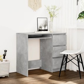 betonszürke szerelt fa íróasztal 90 x 45 x 76 cm