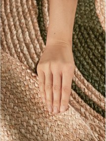 Natúr színű kétoldalas-kézi szövésű juta kerek szőnyeg ø 150 cm Basil – Hanse Home