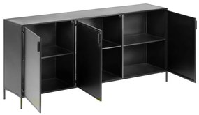 Fekete acél komód 160x72x35 cm Shantay – Kave Home