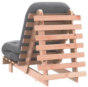tömör duglászfenyő futon kanapéágy matraccal 60 x 206 x 11 cm