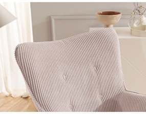 Világos rózsaszín kordbársony fotel Niko – Ropez