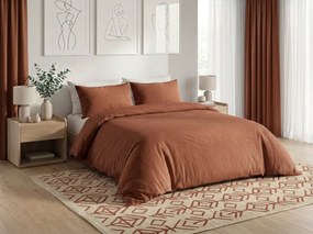 Pamut ágynemű CALMORA barna Ágyneműhuzat mérete: 2 db 70 x 90 cm | 160 x 220 cm