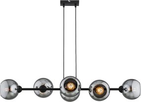 Brilagi - Csillár kábellel DIOR 6xE27/60W/230V fekete/füstszürke