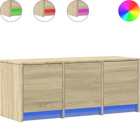 vidaXL sonoma tölgy színű szerelt fa TV-szekrény LED-del 97x34x40 cm